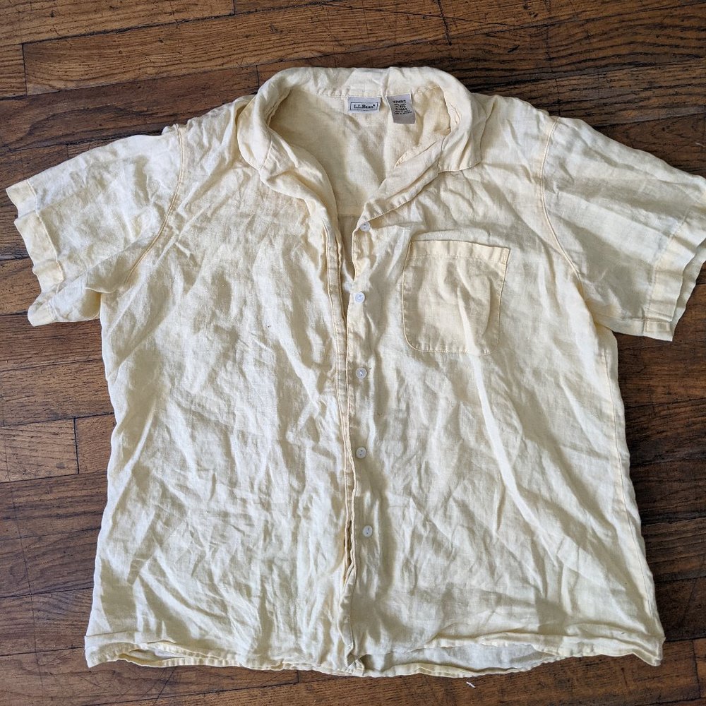 yellow button up